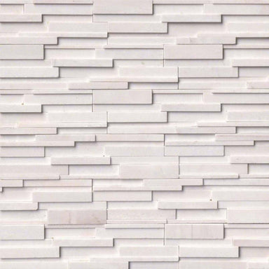 Rockmount Stacked Stone Collection in Arctic White 3d Natural Stone