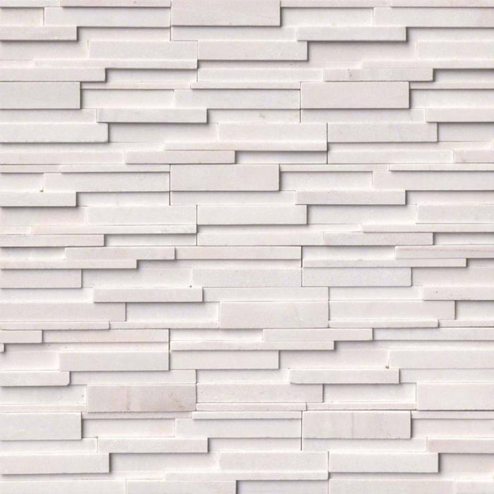 Rockmount Stacked Stone Collection in Arctic White 3d Natural Stone