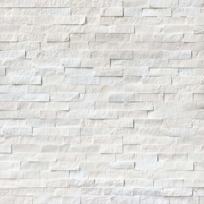 Rockmount Stacked Stone Collection in Cosmic White Natural Stone