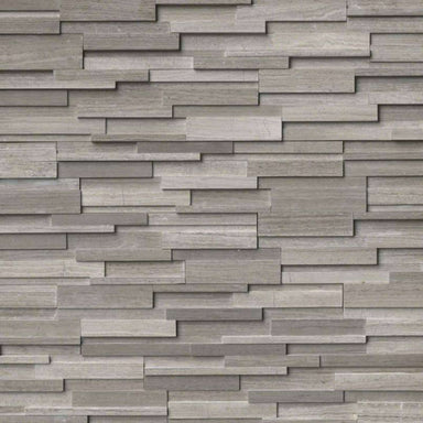 Rockmount Stacked Stone Collection in Gray Oak 3d Natural Stone