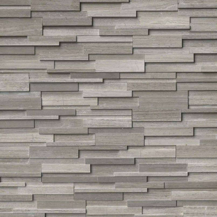 Rockmount Stacked Stone Collection in Gray Oak 3d Natural Stone