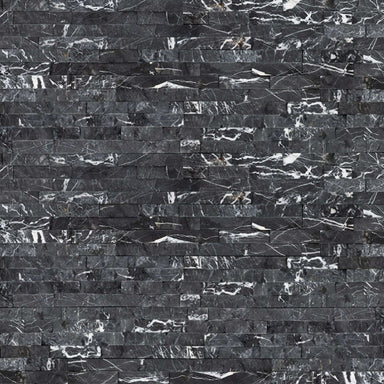 Rockmount Stacked Stone Collection in Marquina Nero Natural Stone