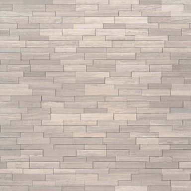 Rockmount Stacked Stone M-Series in White Oak 3d Natural Stone