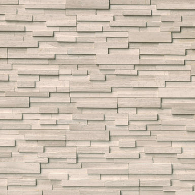 Rockmount Stacked Stone Collection in White Oak 3d Honed Natural Stone