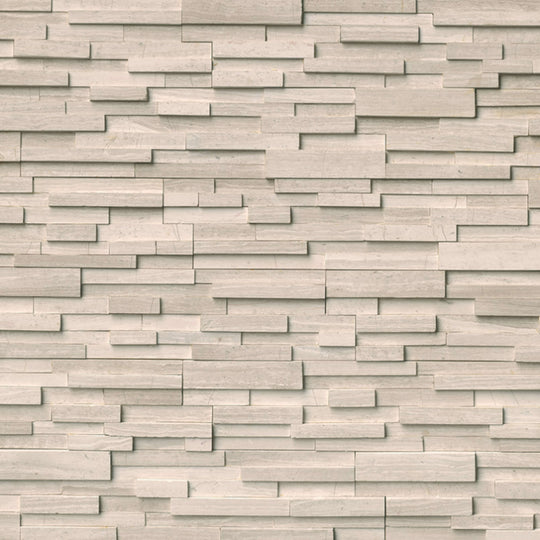 Rockmount Stacked Stone Collection in White Oak 3d Honed