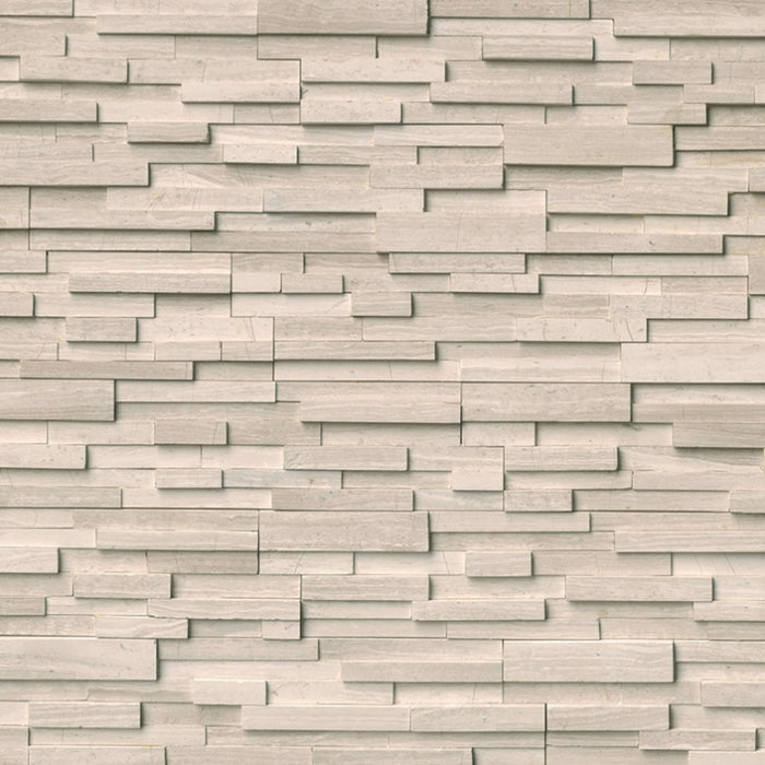 Rockmount Stacked Stone Collection in White Oak 3d Honed Natural Stone