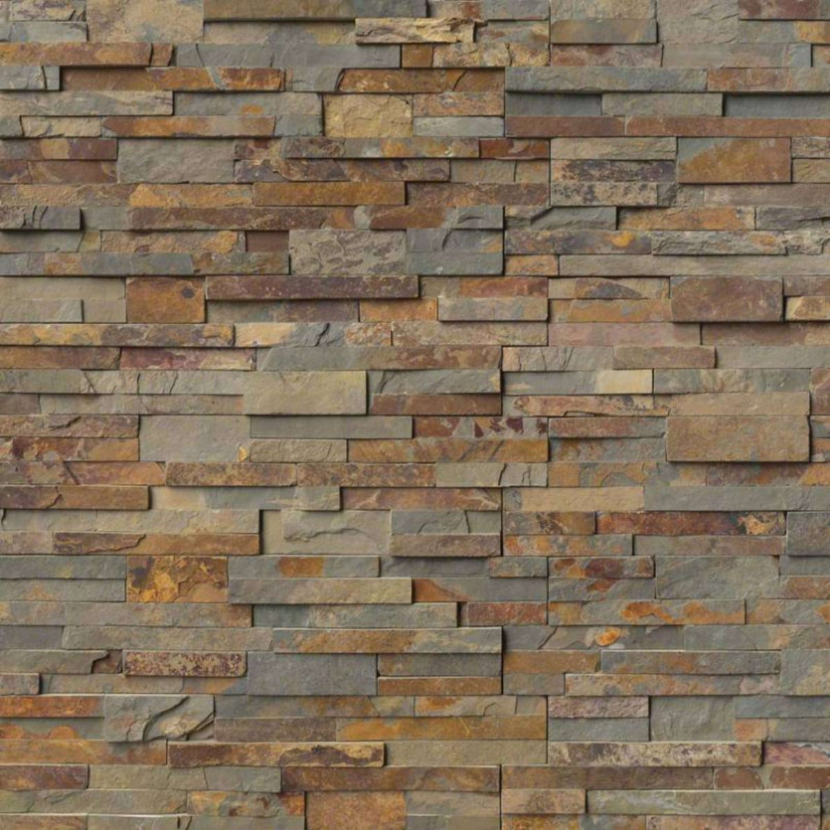 Man Stone Collection Rockmount Stacked Stone Collection in Gold Rush Natural Stone — Atlanta ...