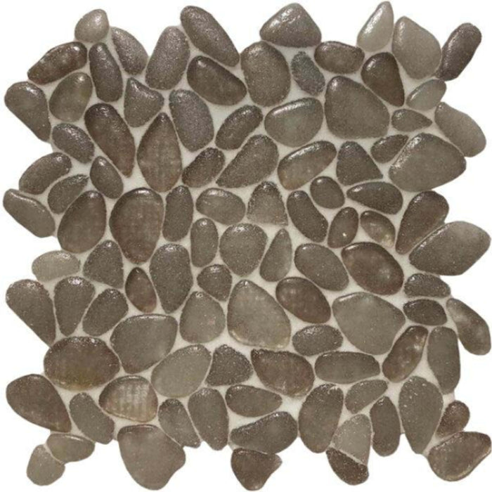 Liquid Rocks in River Brown Glass Tile