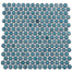 Greenwich Collection Penny Round in Lafayette Blue (Penny Round) Glass Tile