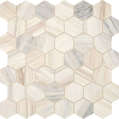 Fonte in Pier White Hexagon Natural Stone