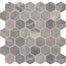 Predella in Meta Silver Mosaic (2" Hexagon) - 12x12 Tile