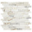 Predella in Lumen White Mosaic (Random Linear) - 12x12 Tile