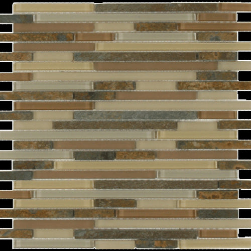 Sutherland Slate in Interlocking Stix - Maple Glass Tile