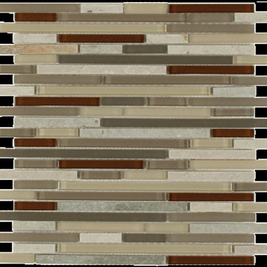 Sutherland Slate in Interlocking Stix - Birch Glass Tile