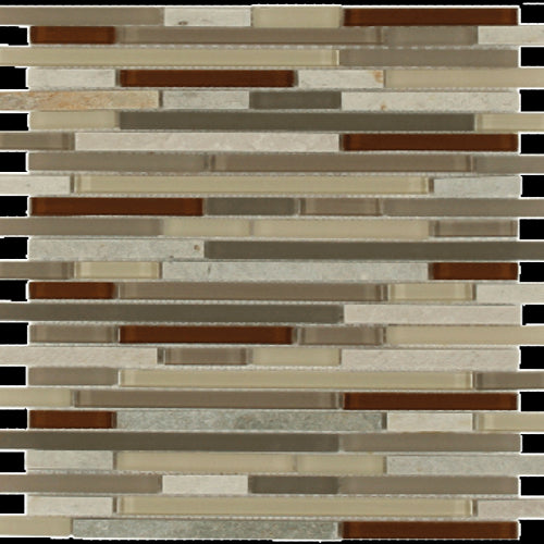 Sutherland Slate in Interlocking Stix - Birch Glass Tile