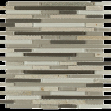 Sutherland Slate in Interlocking Stix - Ash Glass Tile