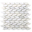 Marble Winter Frost in Winter Frost Marquise Mosaic - Mesh Mosaic Natural Stone