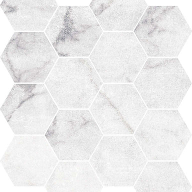 Antica in Carrara White Hex Mosaic Tile