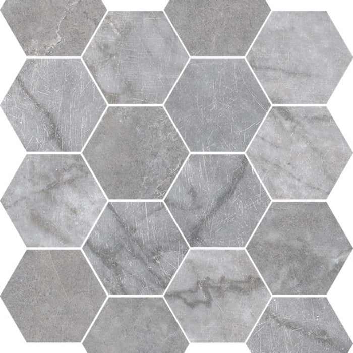 Antica in Bardiglio Grigio Hex Mosaic Tile
