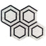 Metrology in Carrara  Nero  Light Gray Natural Stone