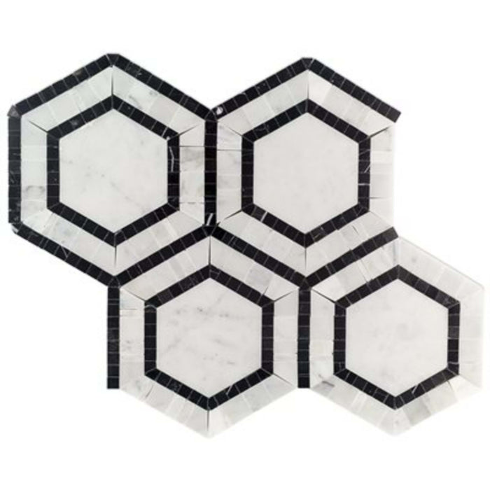 Metrology in Carrara  Nero  Light Gray Natural Stone