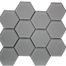 Simpson Desert Glass in Hexagon - Urban Mist Matte Glass Tile