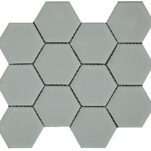 Simpson Desert Glass in Hexagon - Alabastro Matte Glass Tile