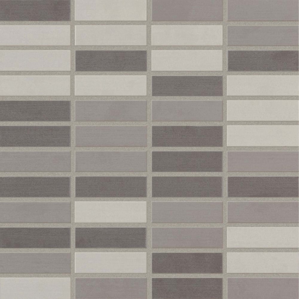Shades 2.0 in Cool Grays Linear Mosaic 1"x3" Tile