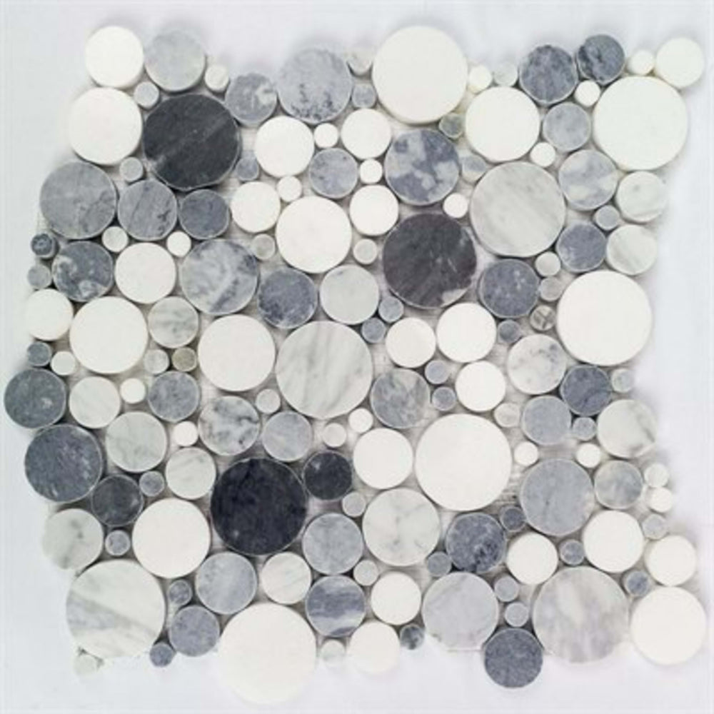 Motion in Circles Carrara Thassos  Bardiglio Nuvolato Natural Stone