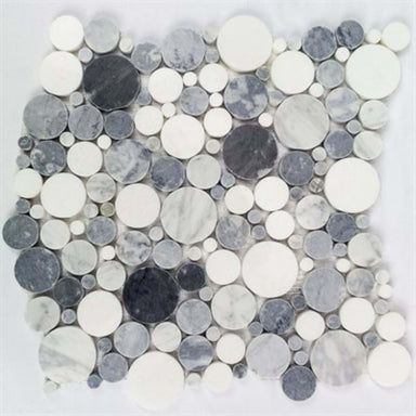 Motion in Circles Carrara Thassos  Bardiglio Nuvolato Natural Stone
