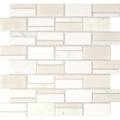 Midpark Mosaics in Cloud Mosaic (Rectangle 3"xrandom) - 13x12 Tile