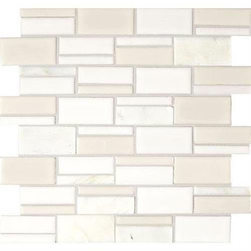 Midpark Mosaics in Cloud Mosaic (Rectangle 3"xrandom) - 13x12 Tile