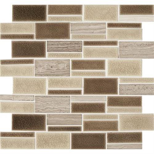 Midpark Mosaics in Sandbox Mosaic (Rectangle 3"xrandom) - 13x12 Tile