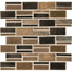 Midpark Mosaics in Bark Mosaic (Rectangle 3"xrandom) - 13x12 Tile