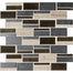Midpark Mosaics in Shadow Mosaic (Rectangle 3"xrandom) - 13x12 Tile