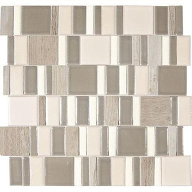 Midpark Mosaics in Rainstorm Mosaic (Square 2"xrandom) - 13x13 Tile