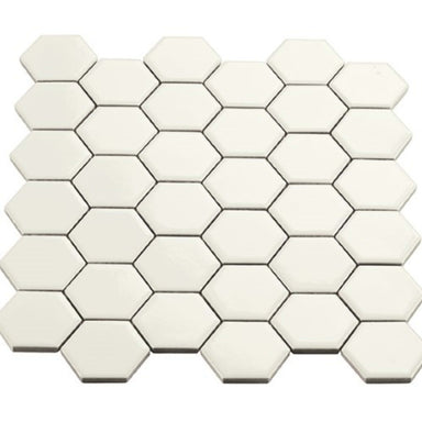 Multiplier in White Hexagon Mosaic 2"x2" Gloss Tile
