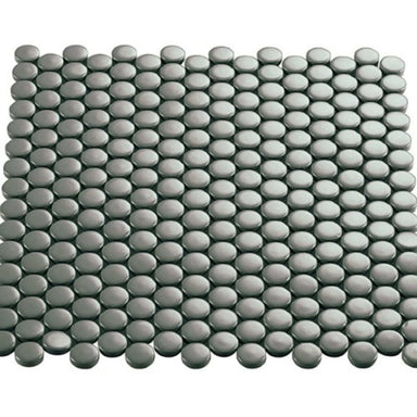 Multiplier in Grey Circle Mosaic 1"x1" Gloss Tile