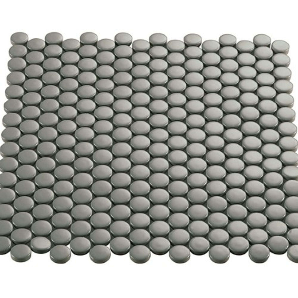 Multiplier in Grey Circle Mosaic 1"x1" Matte Tile