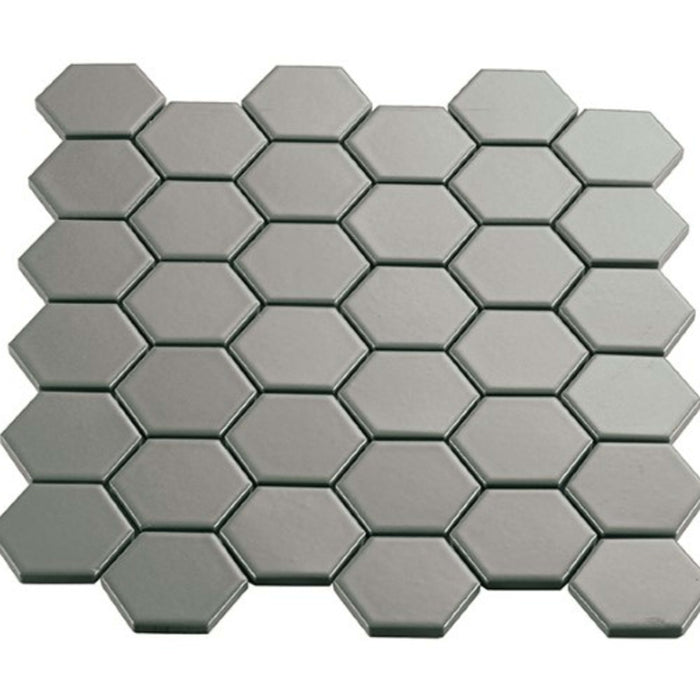 Multiplier in Grey Hexagon Mosaic 2"x2" Matte Tile