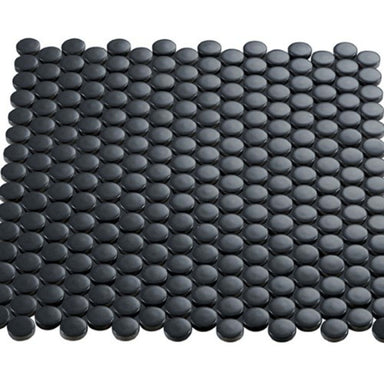 Multiplier in Dark Grey Circle Mosaic 1"x1" Matte Tile