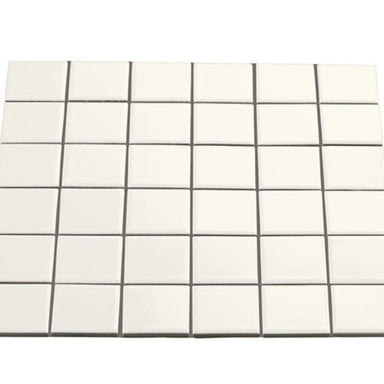 Multiplier in White Square Mosaic 2"x2" Gloss Tile