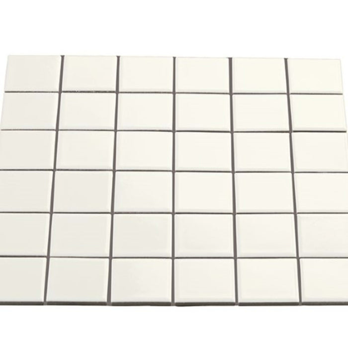 Multiplier in White Square Mosaic 2"x2" Gloss Tile