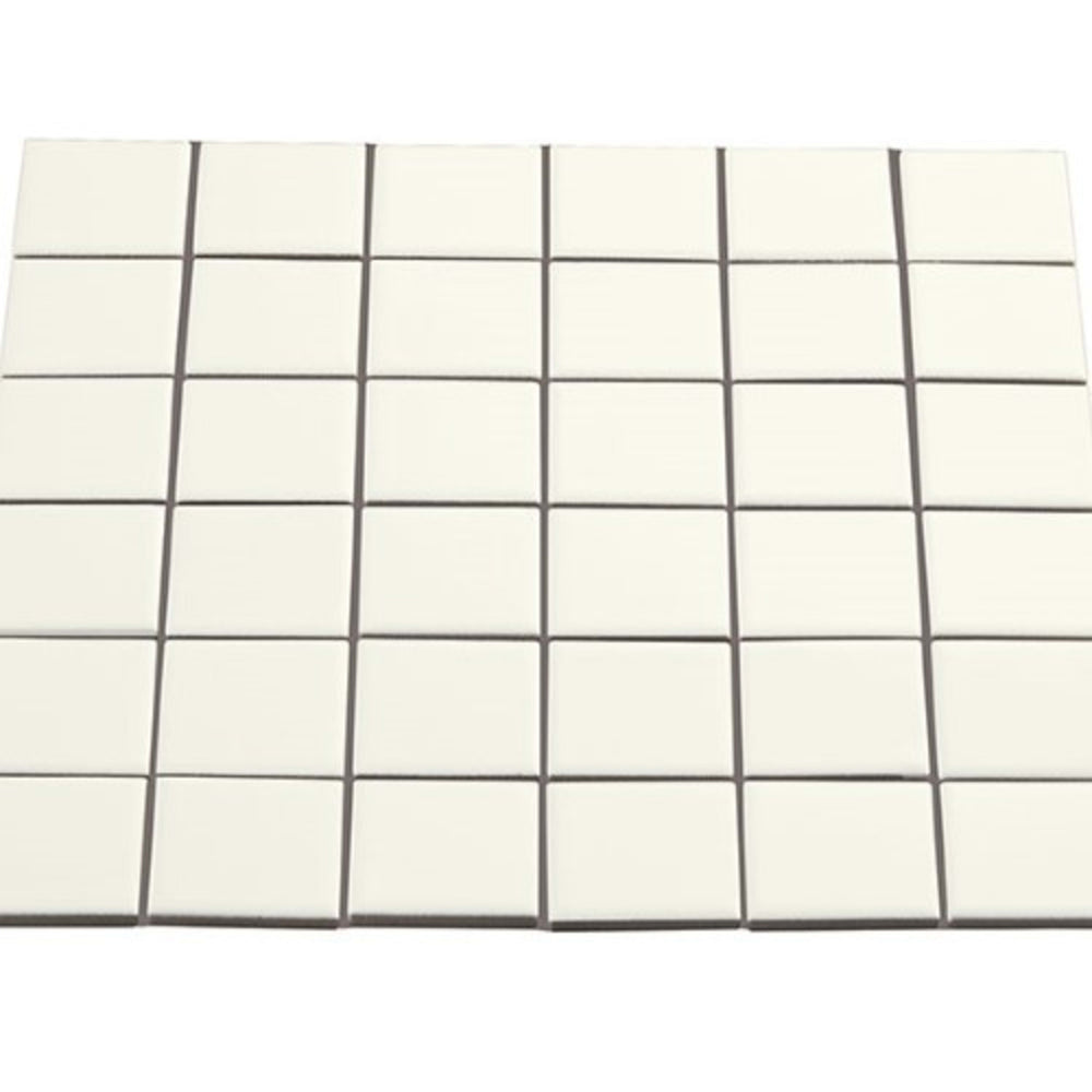 Multiplier in White Square Mosaic 2"x2" Matte Tile