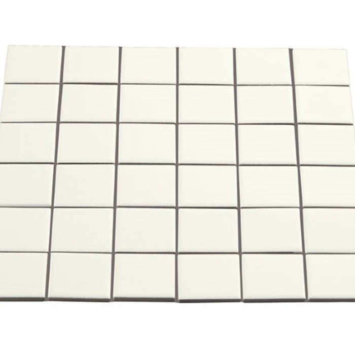 Multiplier in White Square Mosaic 2"x2" Matte Tile