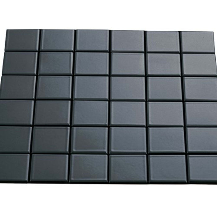 Multiplier in Dark Grey Square Mosaic 2"x2" Matte Tile