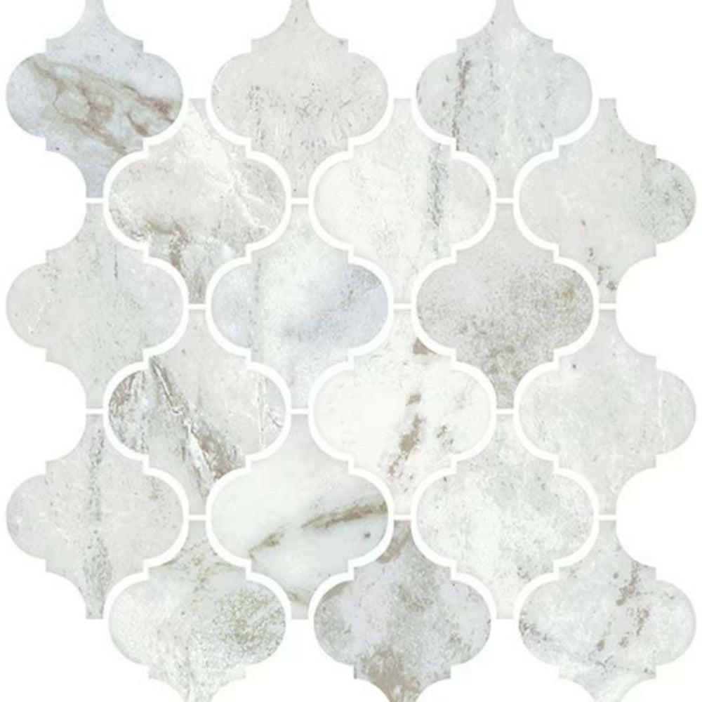 Mythique Marble in Majestic Matte Arabesque Tile