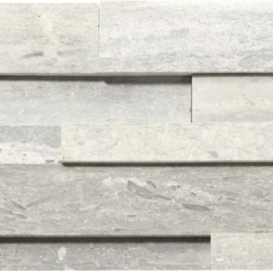 Metro in Blue 3d Ledger 6" X 24" Natural Stone