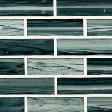 Midnight in Midnight Blue Ombre Tile 2x6 Glass Tile