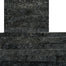 SLATE, QUARTZITE & SANDSTONE in Black Quartzite - Mini Stacked Mini Corner Set 6" X 24" X 1.25" Natural Stone